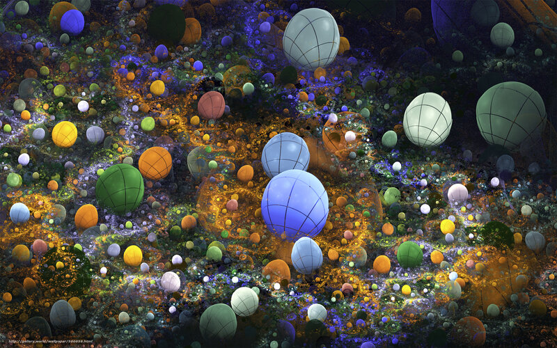 Colorful fractal sphere field