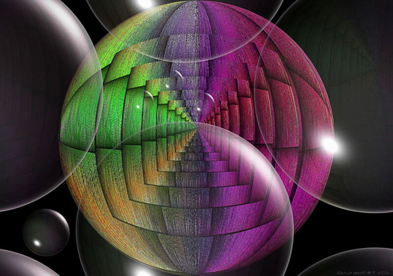 Colorful Fractal Sphere — Green