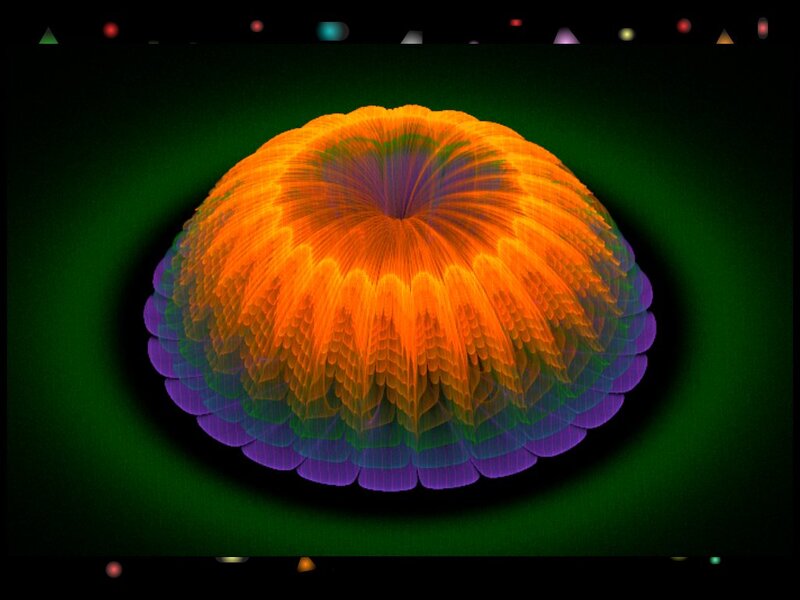 Colorful Fractal Sphere — Orange, Vibrant, Digital Art