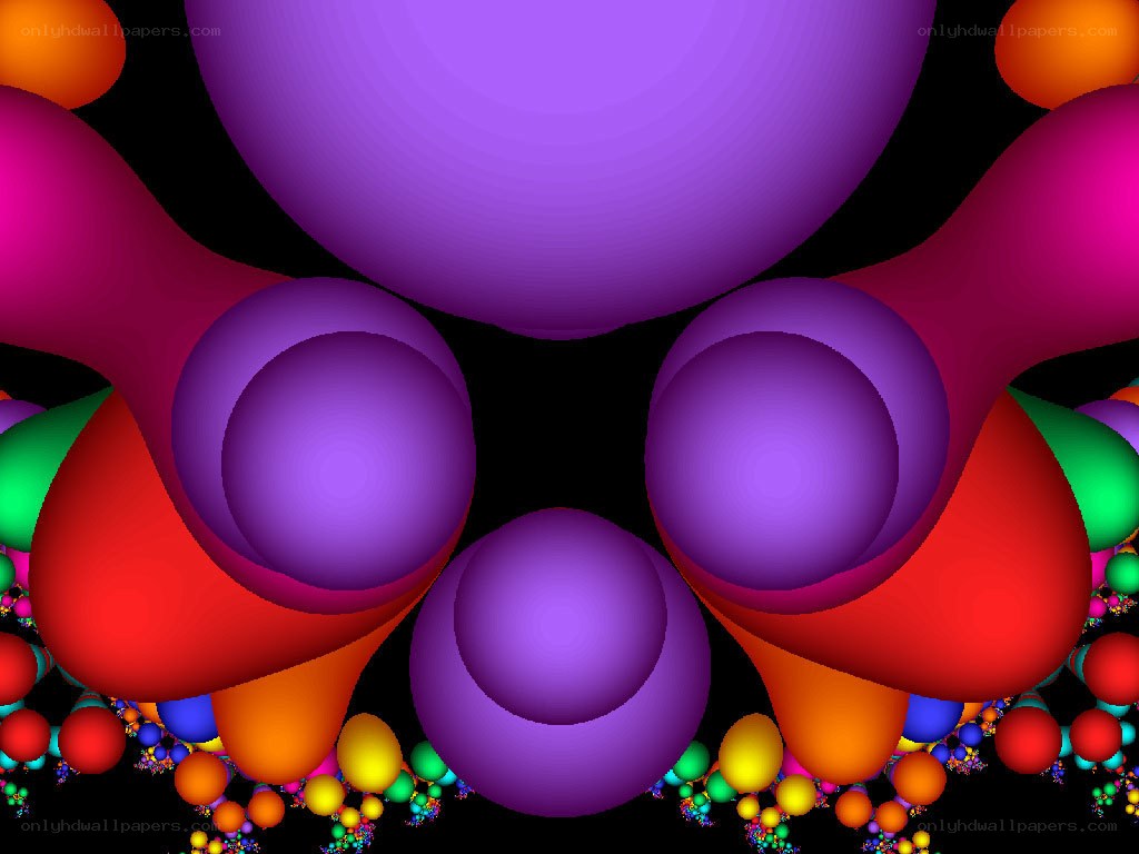 Colorful fractal sphere pattern