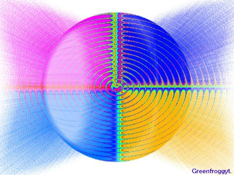 Colorful Fractal Sphere — Pink, Hypnotic