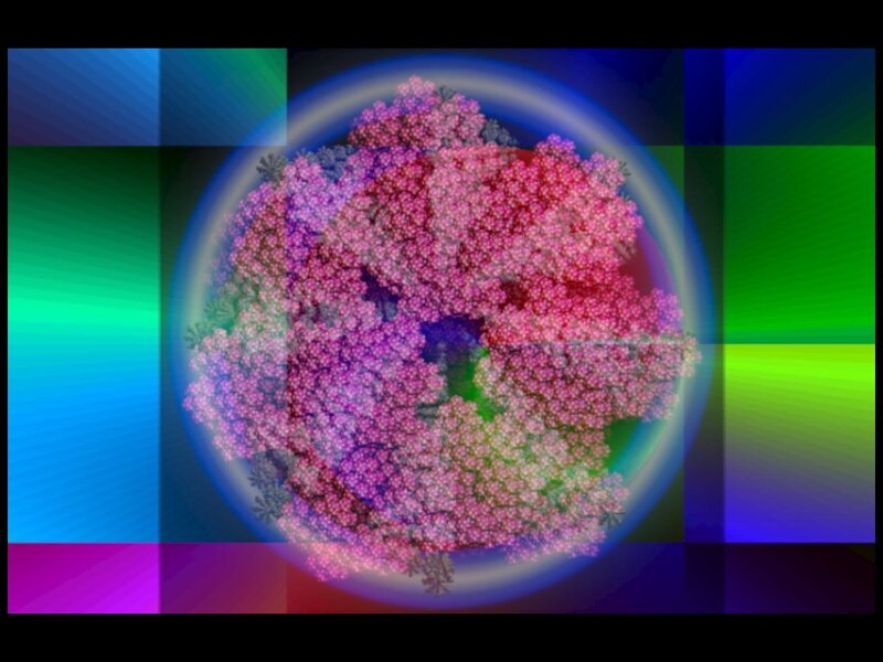 Colorful Fractal Sphere — Pink
