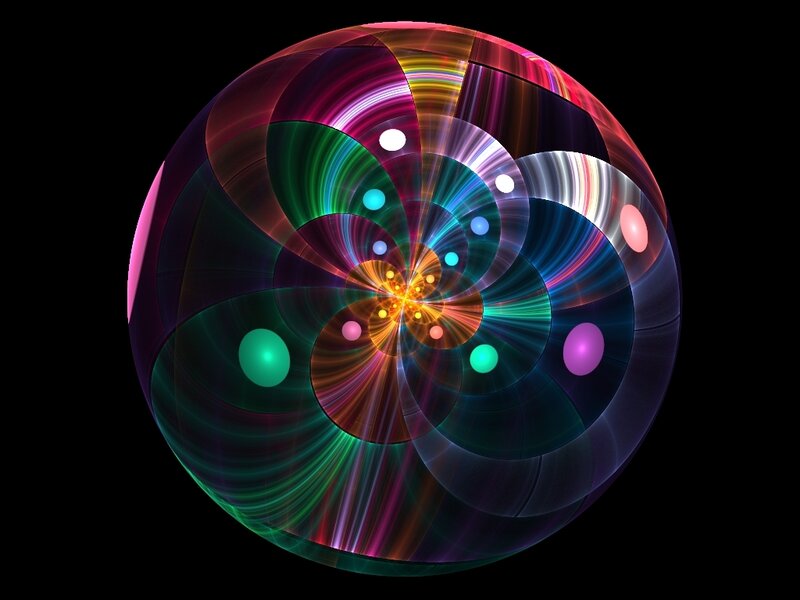 Colorful Fractal Sphere — Purple, Dynamic