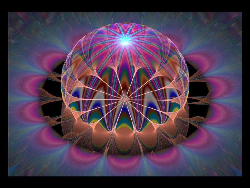 Colorful Fractal Sphere — Purple, Hypnotic, Abstract