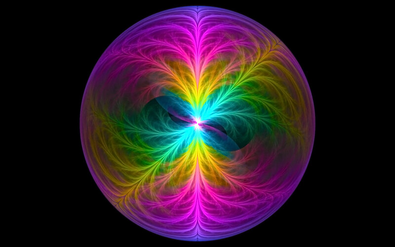 Colorful Fractal Sphere — Purple, Vibrant