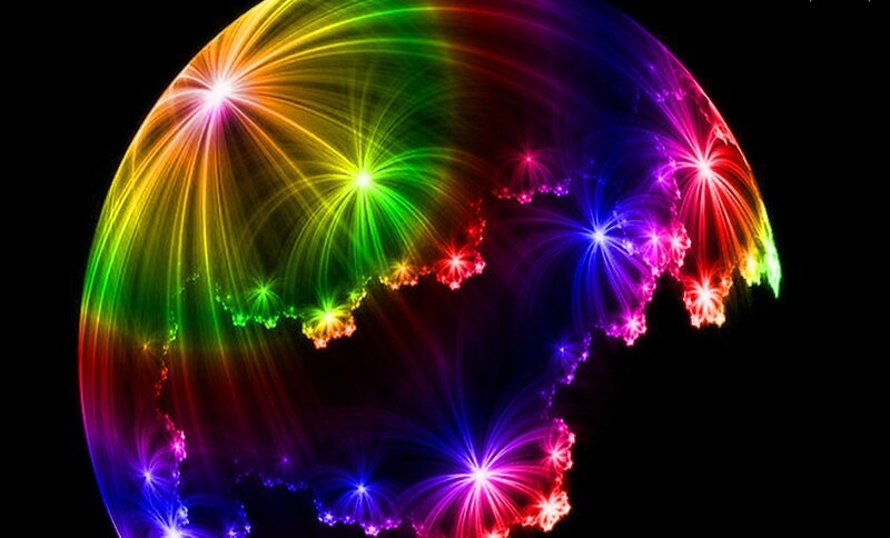 Colorful Fractal Sphere — Rainbow