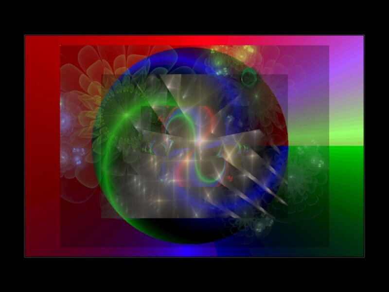 Colorful Fractal Sphere — Red, Vibrant