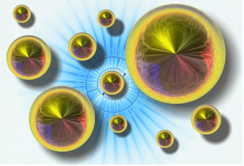Colorful fractal spheres
