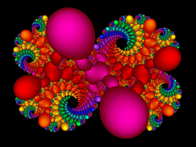 colorful fractal spheres