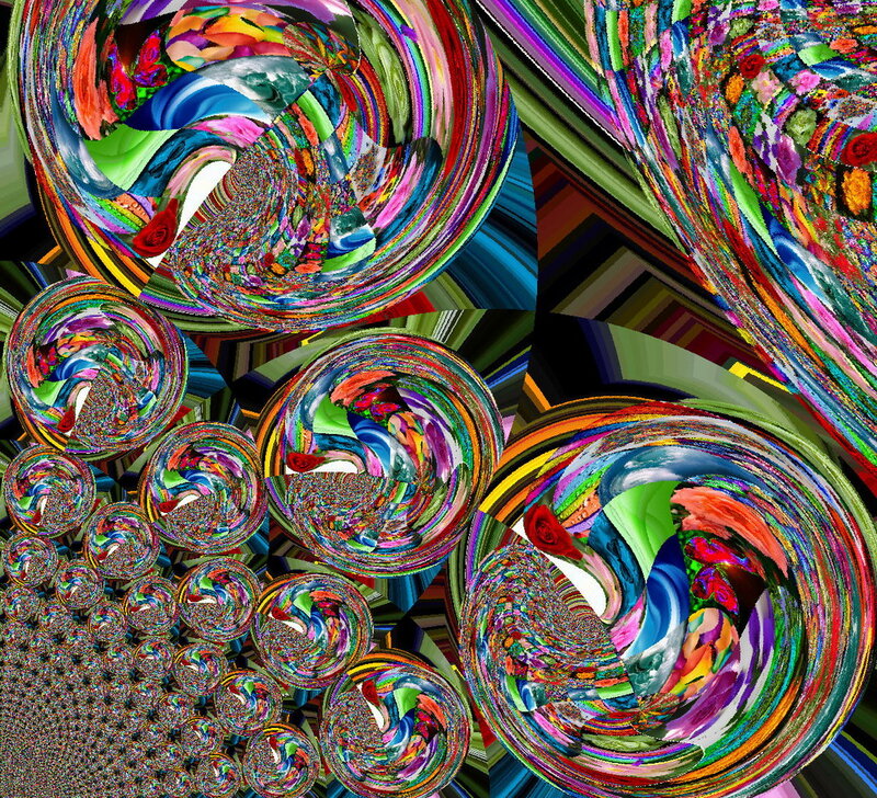 Colorful Fractal Spheres — Red, Chaotic