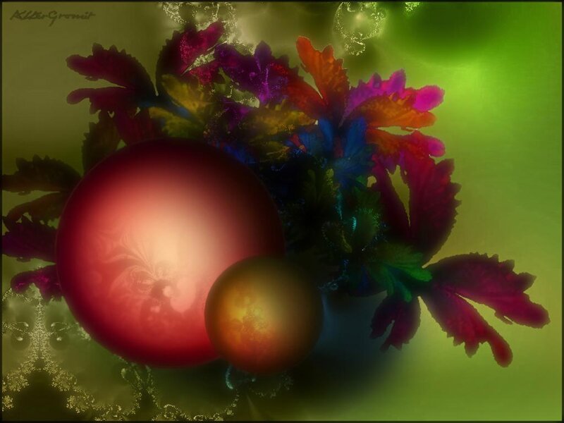 Colorful Fractal Spheres — Red