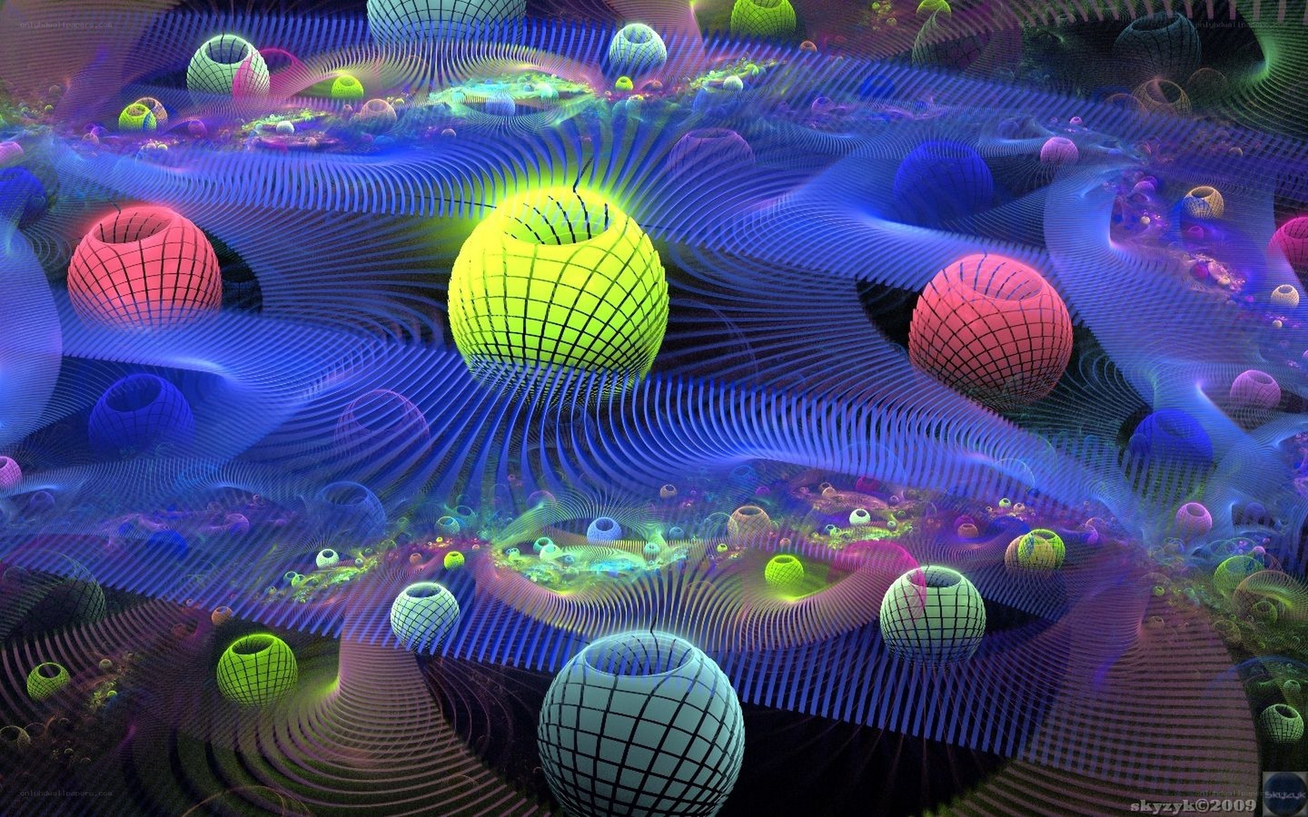 colorful fractal spheres