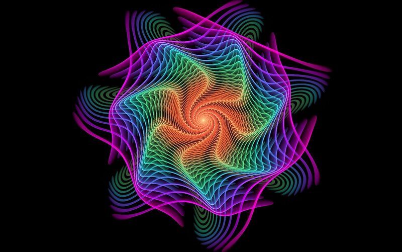colorful fractal spiral