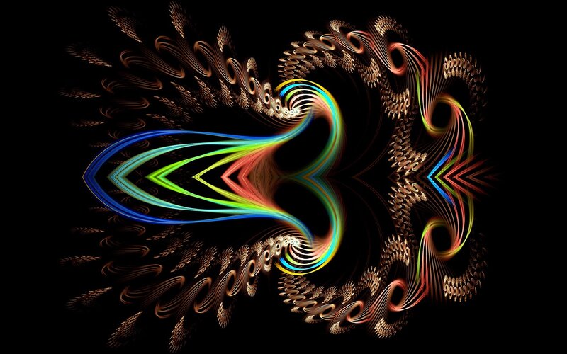 Colorful fractal spiral