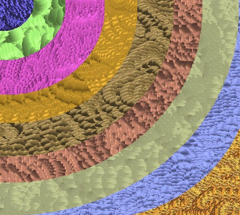 Colorful fractal spiral