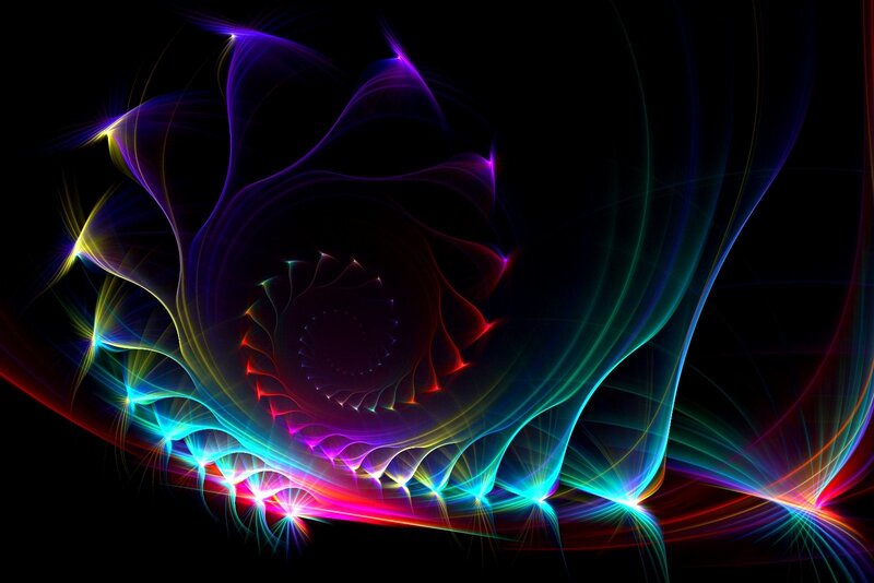Colorful fractal spiral