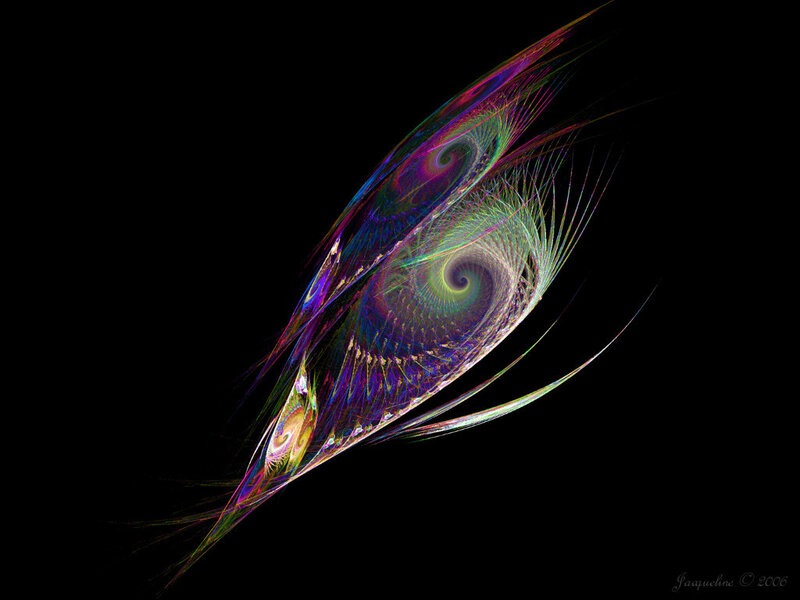 Colorful fractal spiral