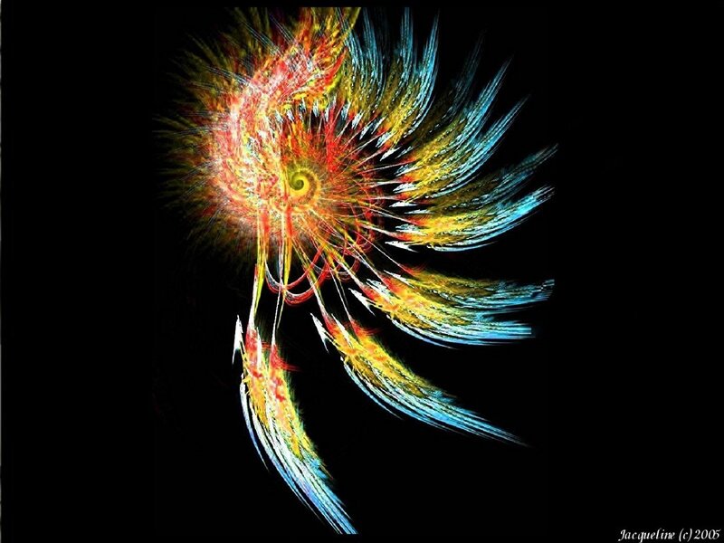 colorful fractal spiral