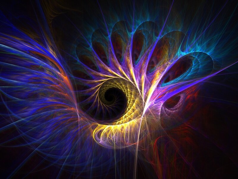 colorful fractal spiral