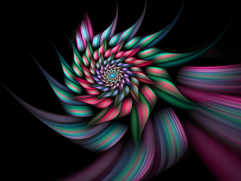 colorful fractal spiral