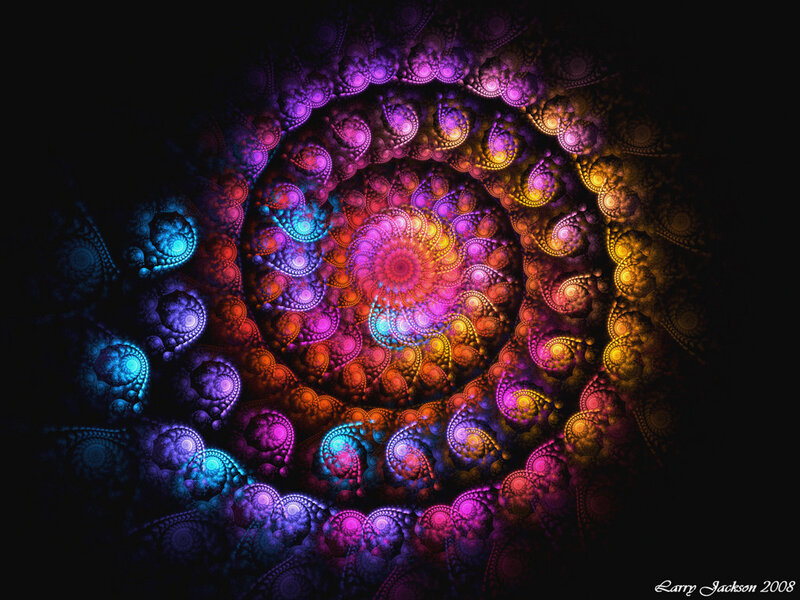 Colorful fractal spiral