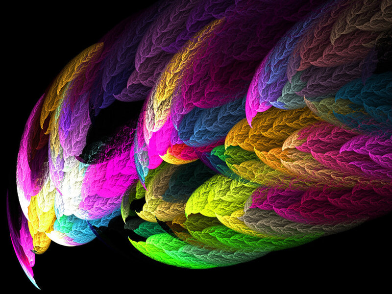 Colorful fractal spiral