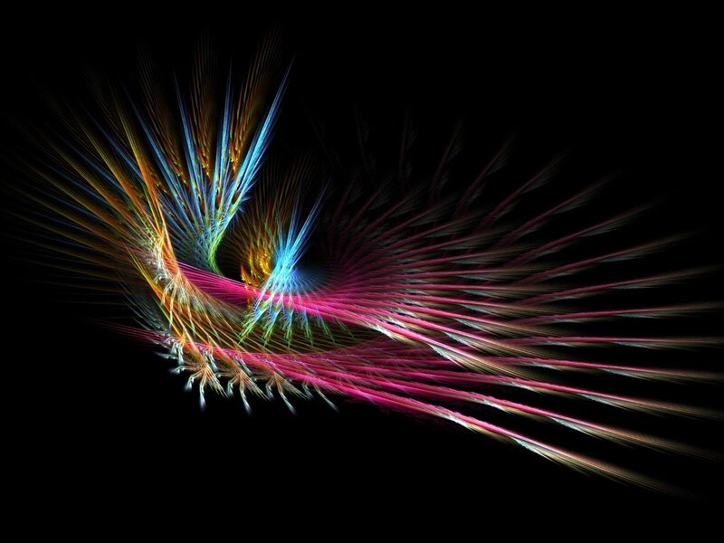 Colorful fractal spiral
