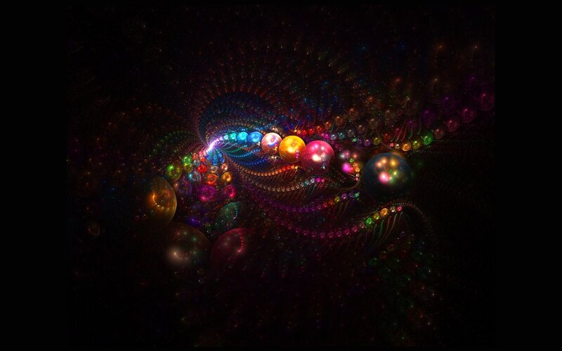 Colorful fractal spiral