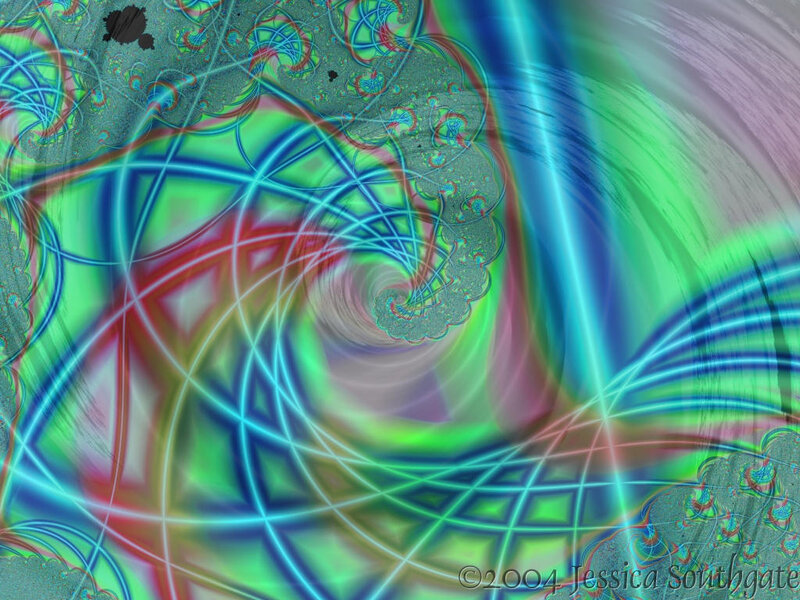 Colorful fractal spiral