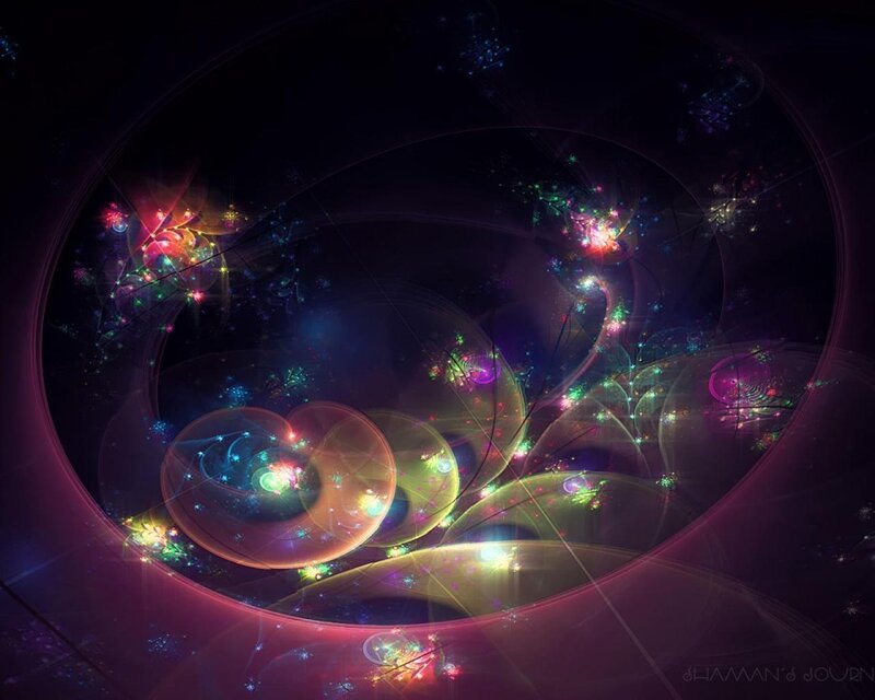 colorful fractal spiral