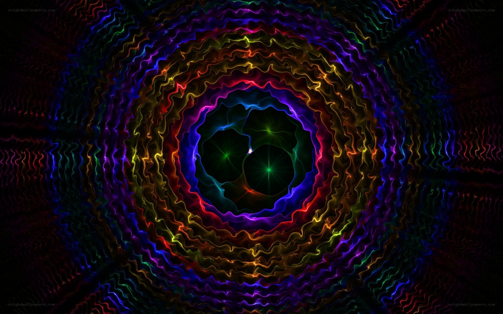 Colorful fractal spiral