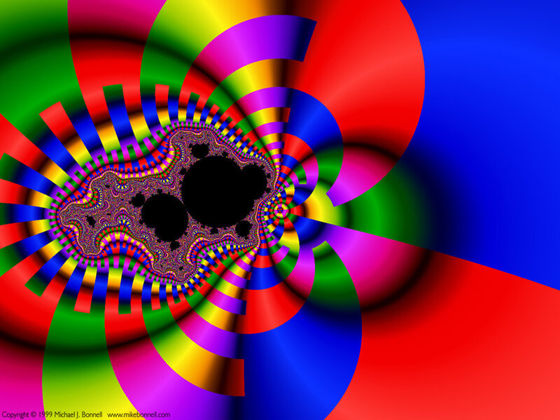 Colorful fractal spiral