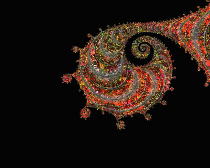 colorful fractal spiral