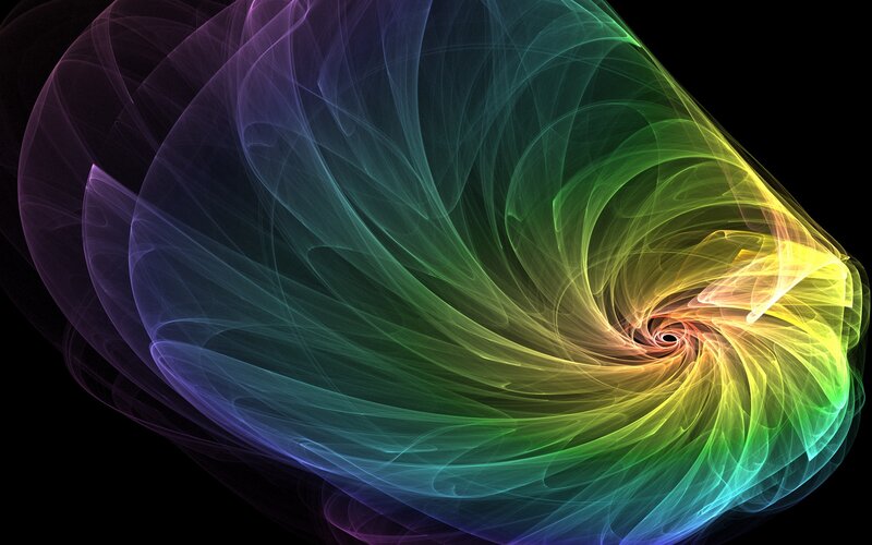 Colorful fractal spiral