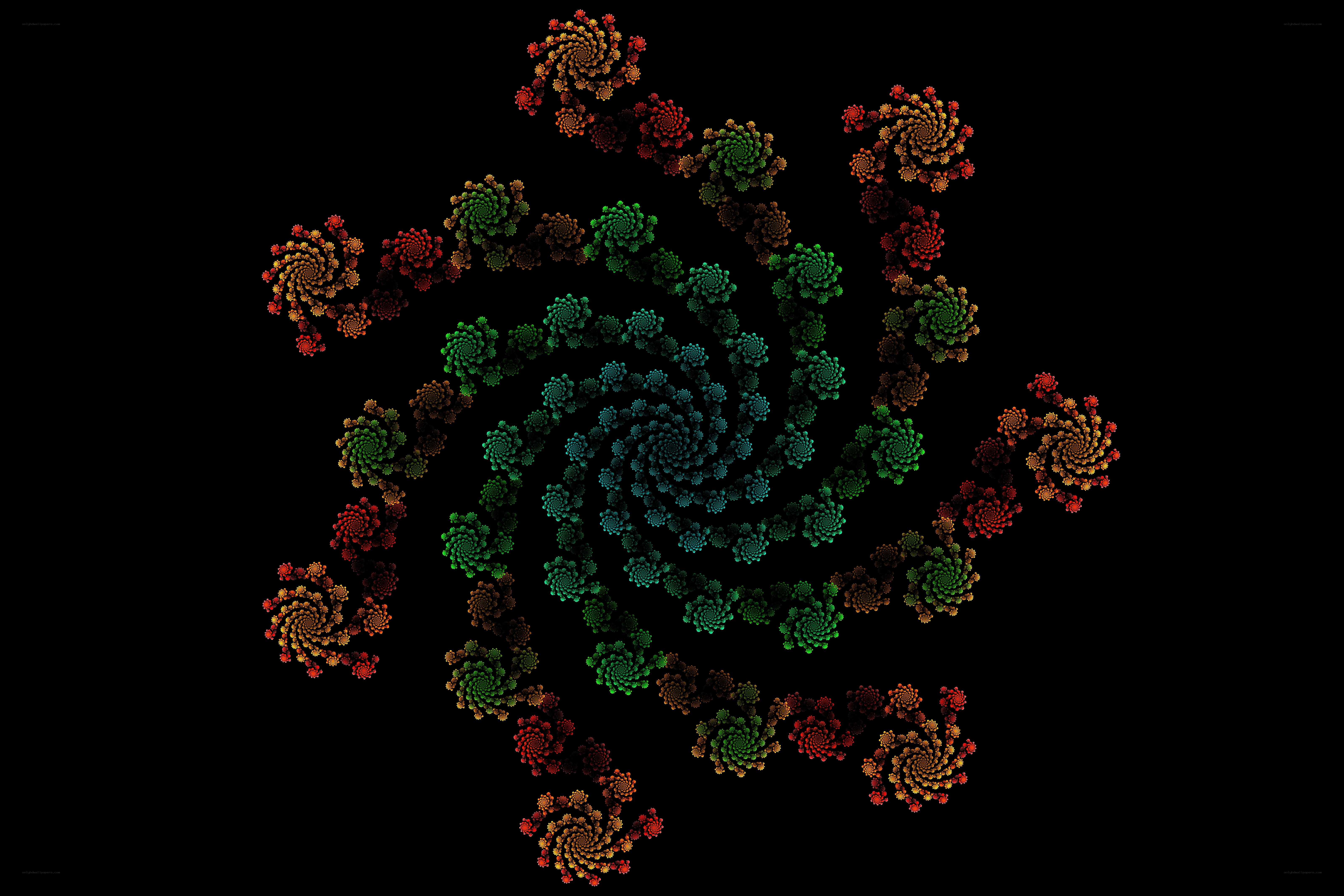 Colorful fractal spiral