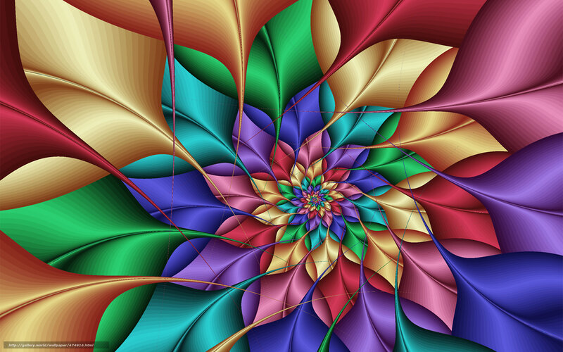 Colorful fractal spiral