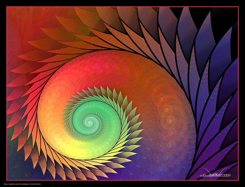 Colorful fractal spiral