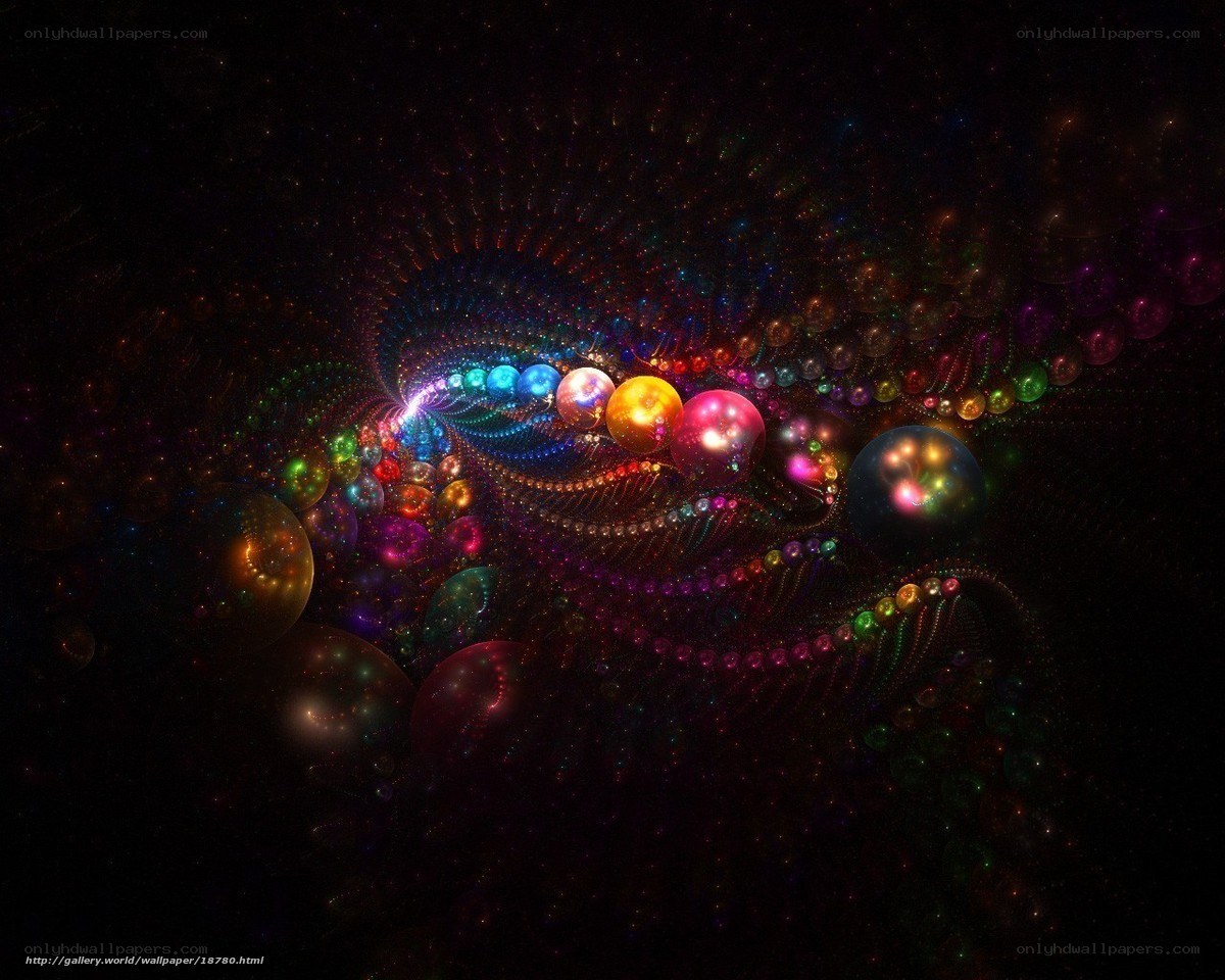 Colorful fractal spiral