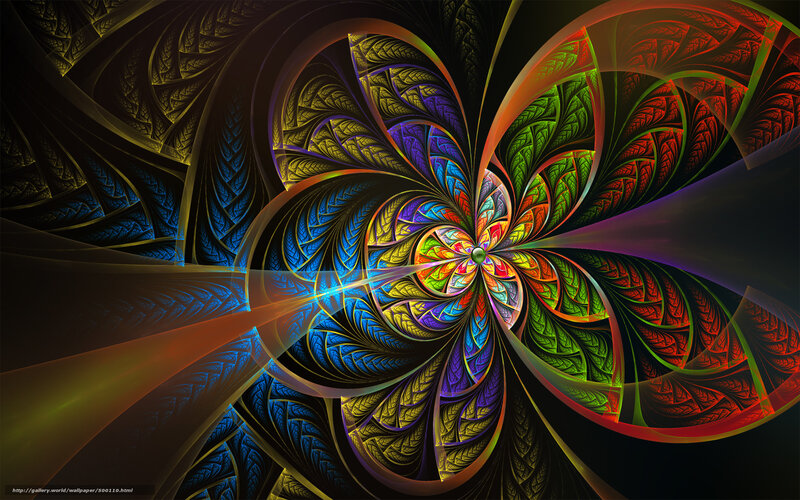 Colorful fractal spiral