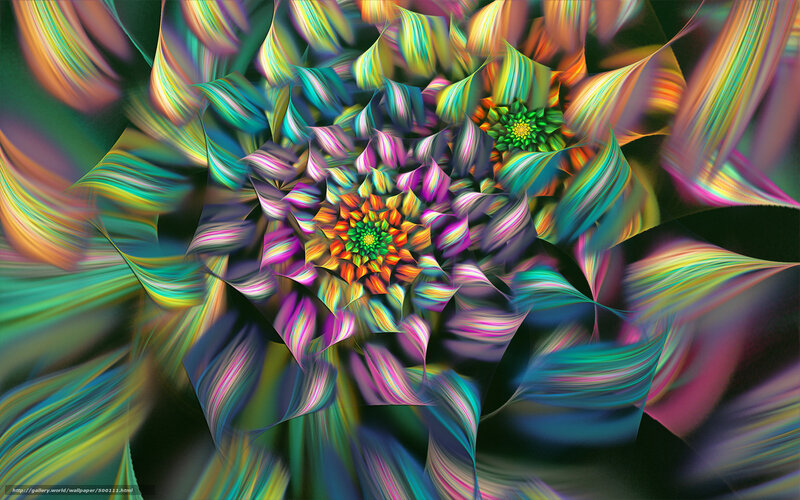 Colorful fractal spiral