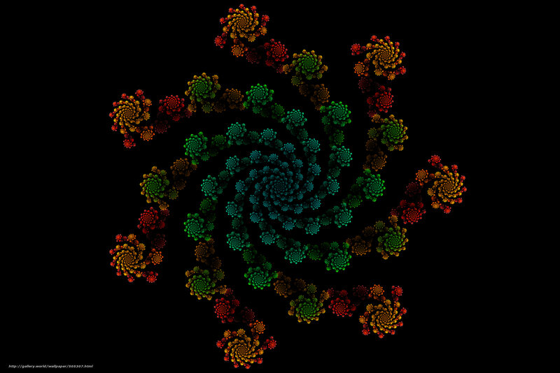 Colorful fractal spiral