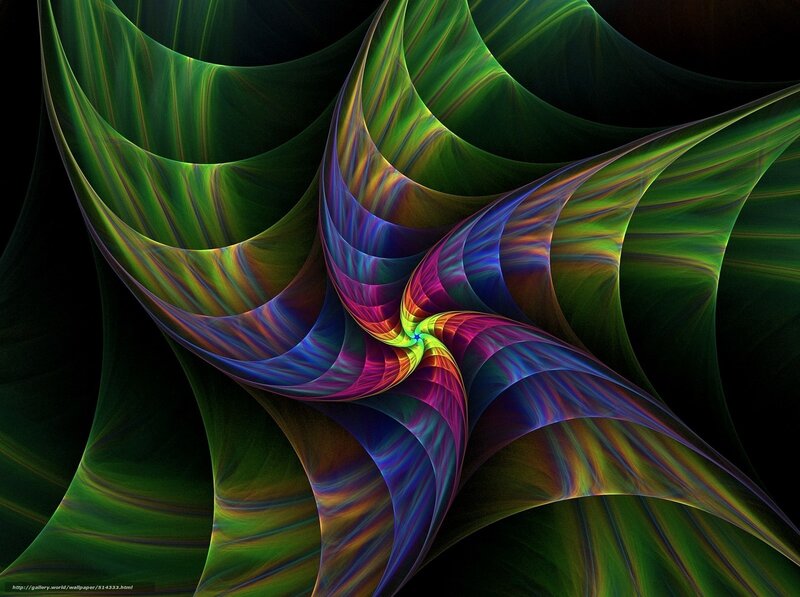 Colorful fractal spiral