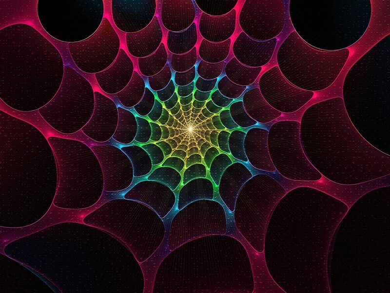 colorful fractal spiral