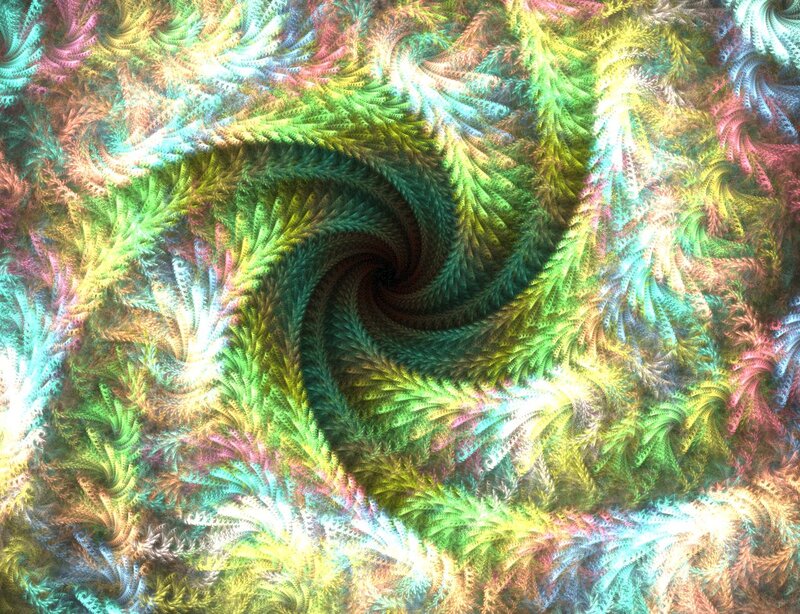 Colorful fractal spiral