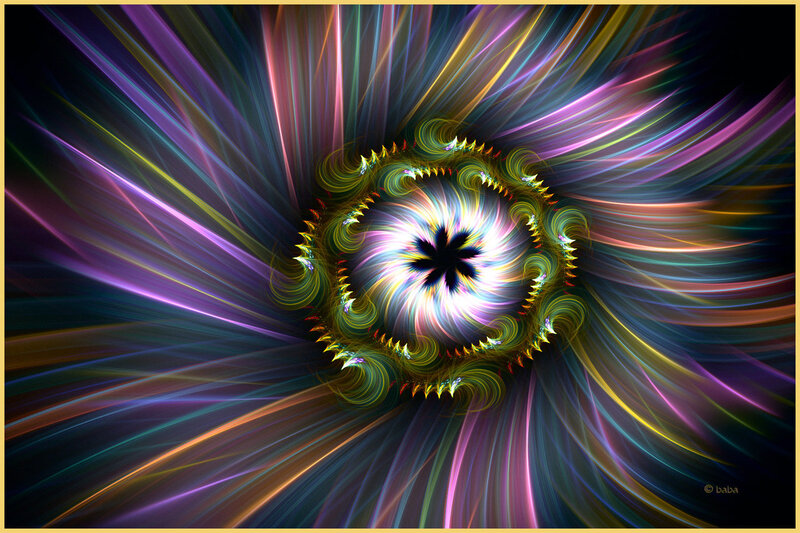Colorful fractal spiral