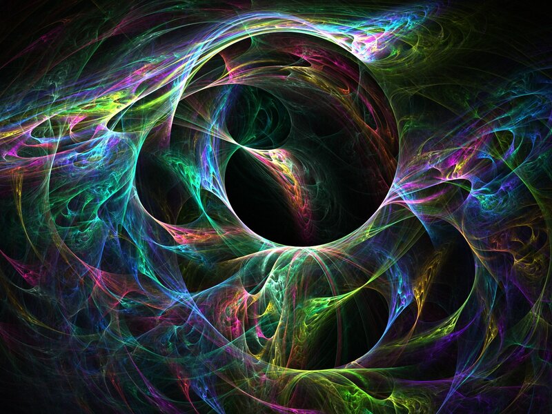 Colorful fractal spiral
