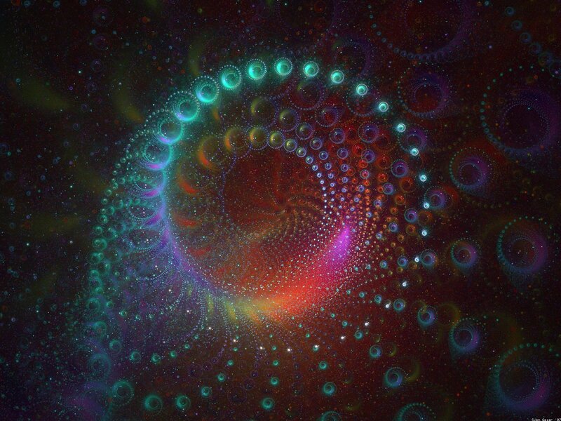 colorful fractal spiral