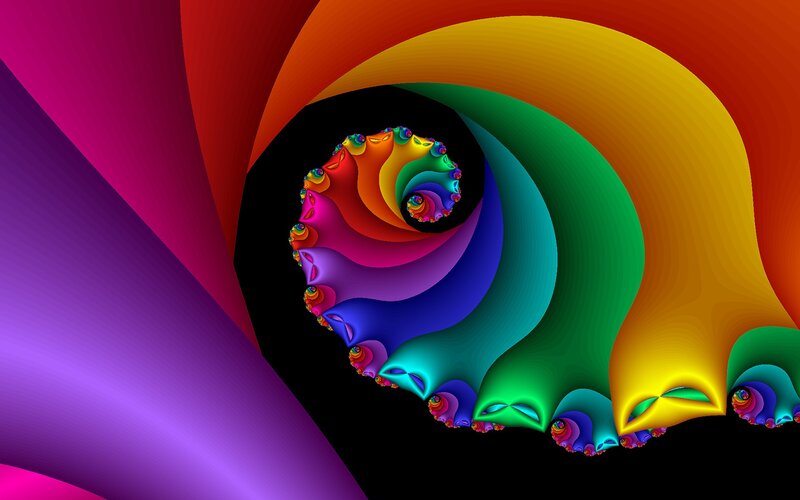 Colorful fractal spiral