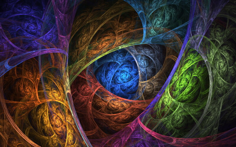 colorful fractal spiral