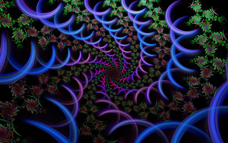 Colorful fractal spiral